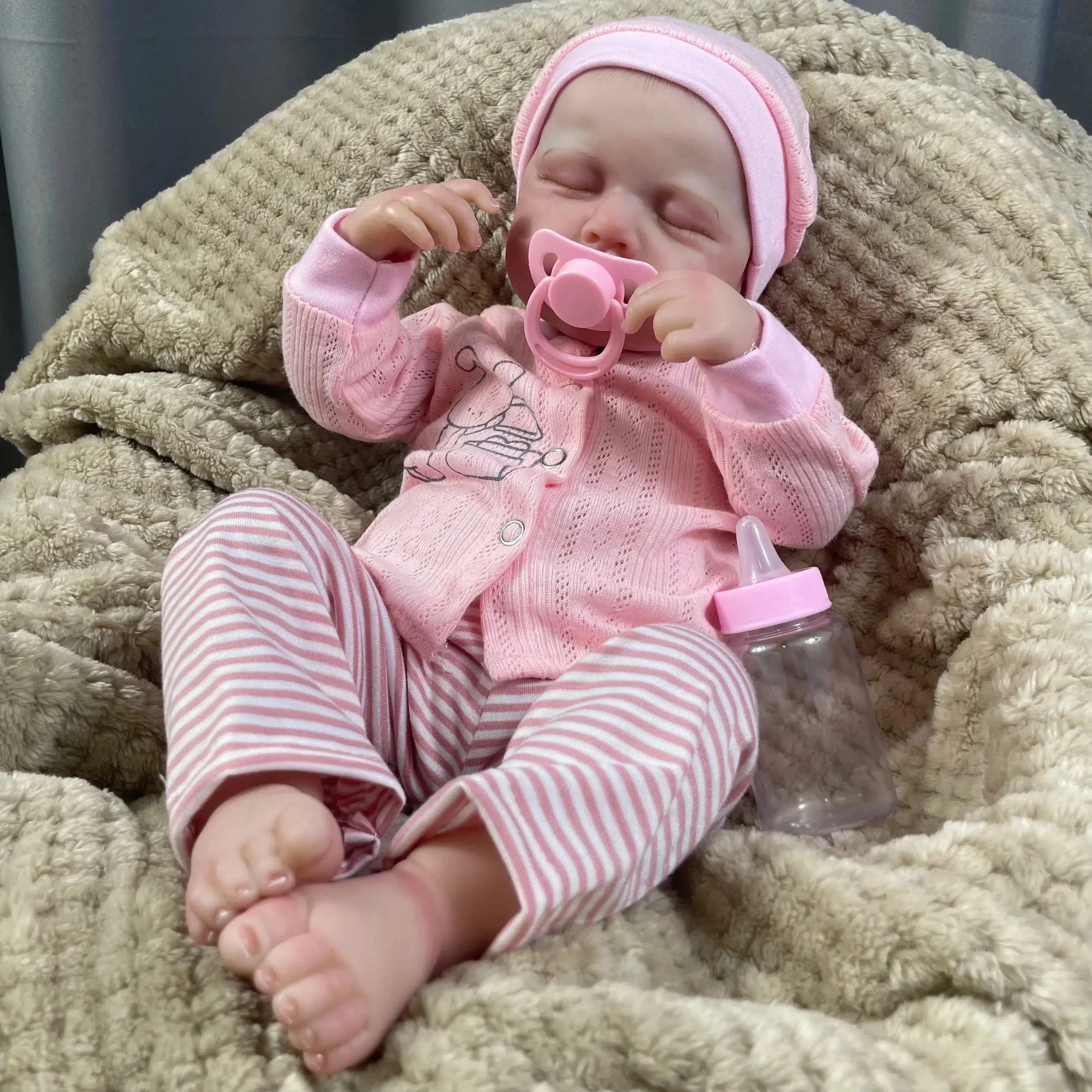 21 Inch Full Body Vinyl Girls Waterproof Reborn Doll