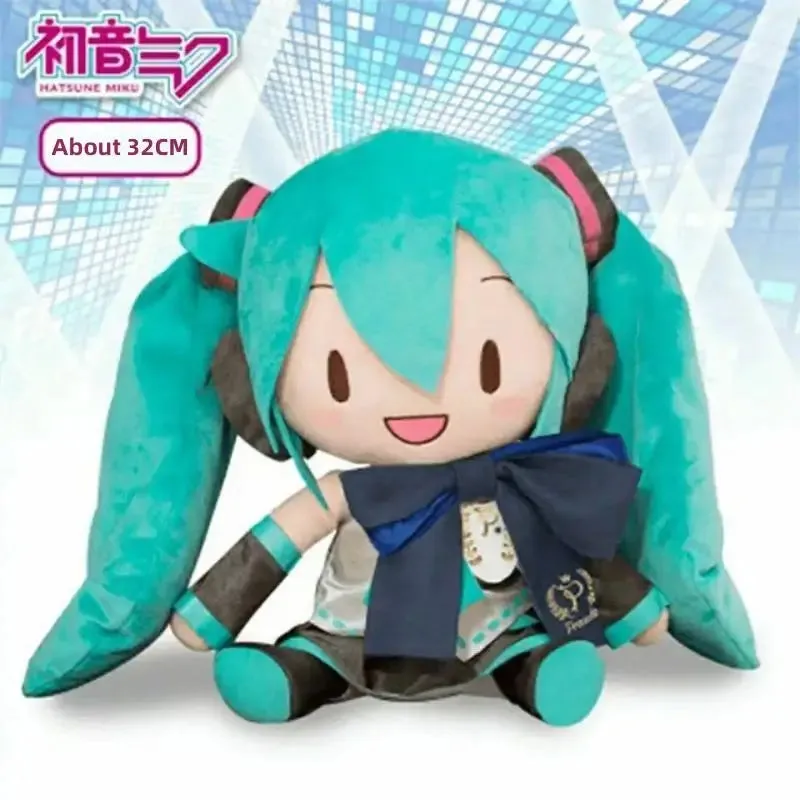 32CM Kawaii Hatsune Miku Plush Doll | Bow Miku Soft Pillow | Room Decoration & Birthday Present