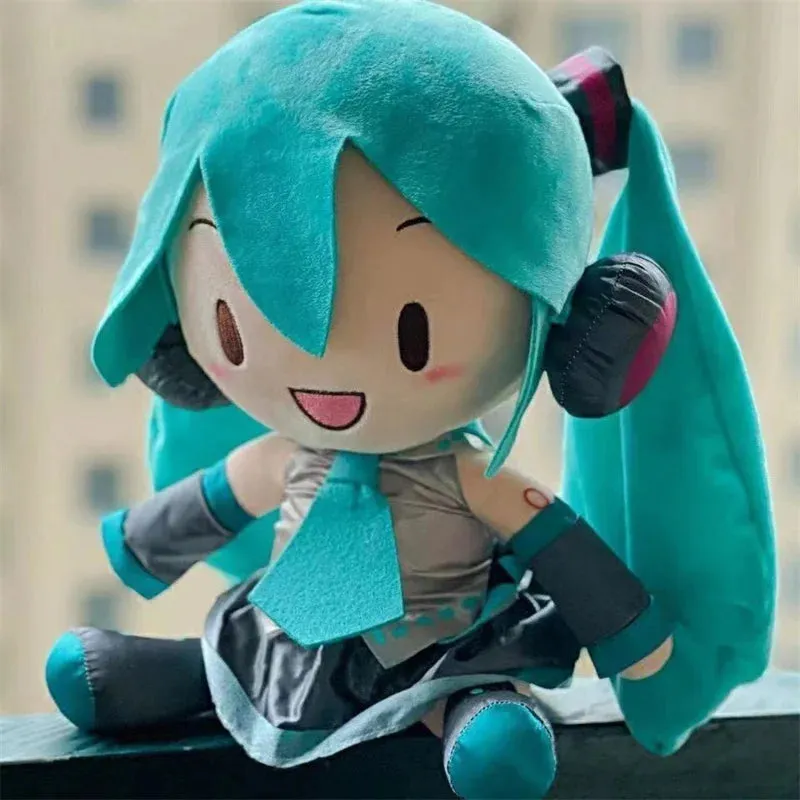 32CM Kawaii Hatsune Miku Plush Doll | Bow Miku Soft Pillow | Room Decoration & Birthday Present