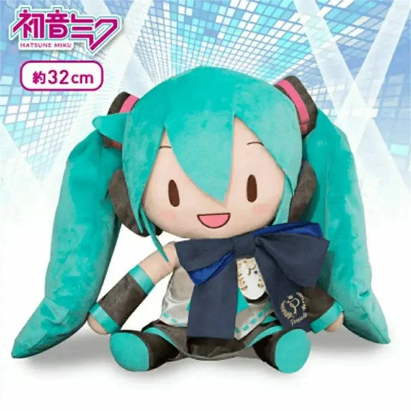 32CM Kawaii Hatsune Miku Plush Doll | Bow Miku Soft Pillow | Room Decoration & Birthday Present