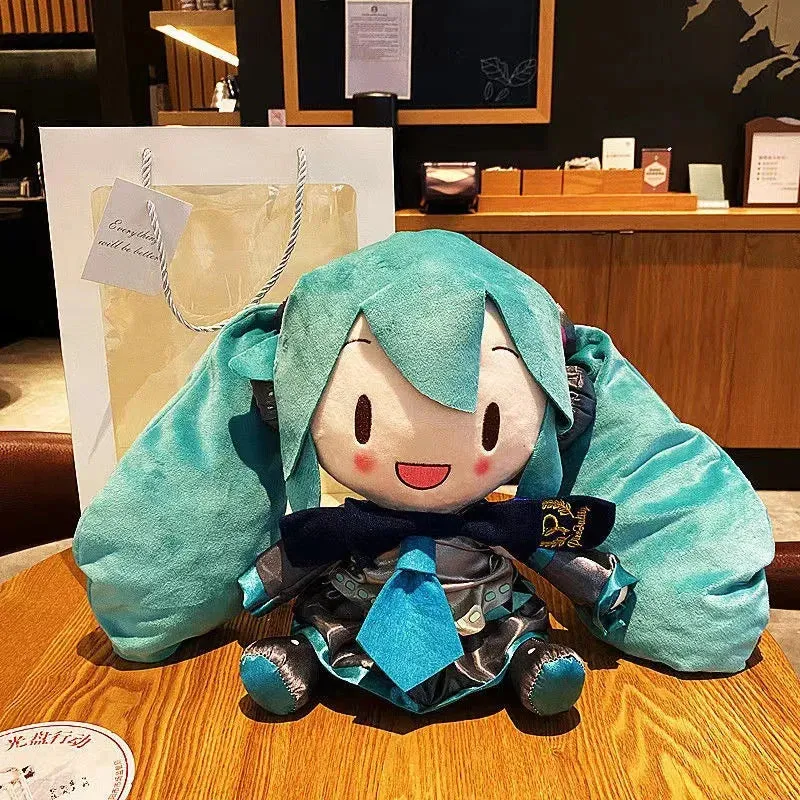 32CM Kawaii Hatsune Miku Plush Doll | Bow Miku Soft Pillow | Room Decoration & Birthday Present