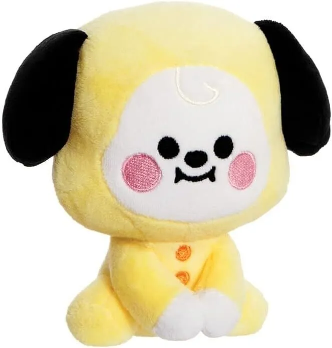 AURORA BT21 Official: Baby CHIMMY Sitting Doll - 5In Soft Toy - Yellow