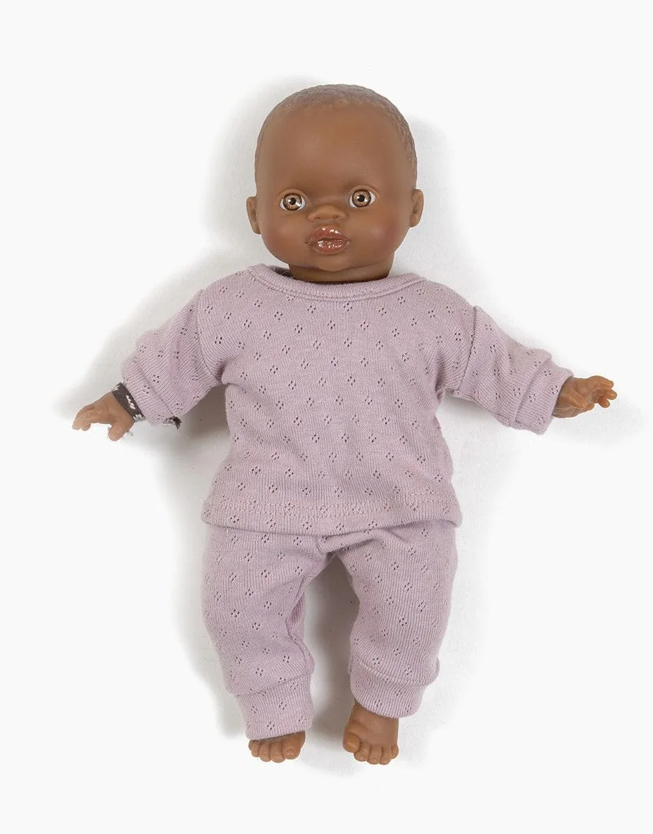 Babies – Morgan pajamas in light orchid pink dots