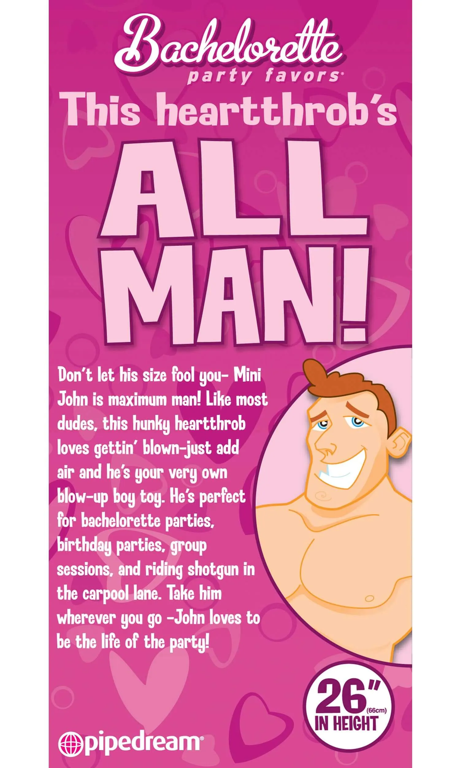 Bachelorette Party Favors Travel Size John Blow Up Doll
