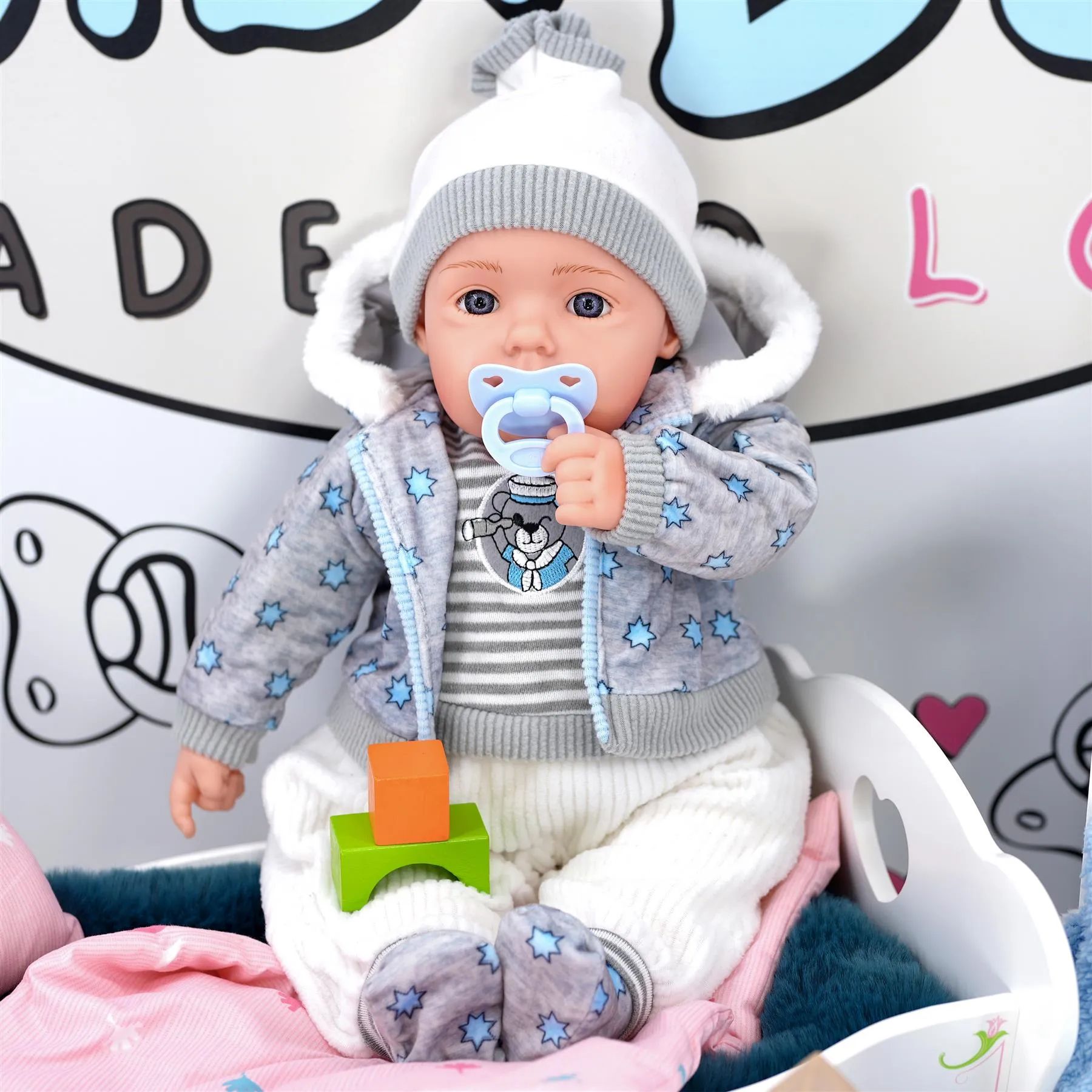 BiBi Baby Doll "Navy" (Sleepy Boy) (50 cm / 20")
