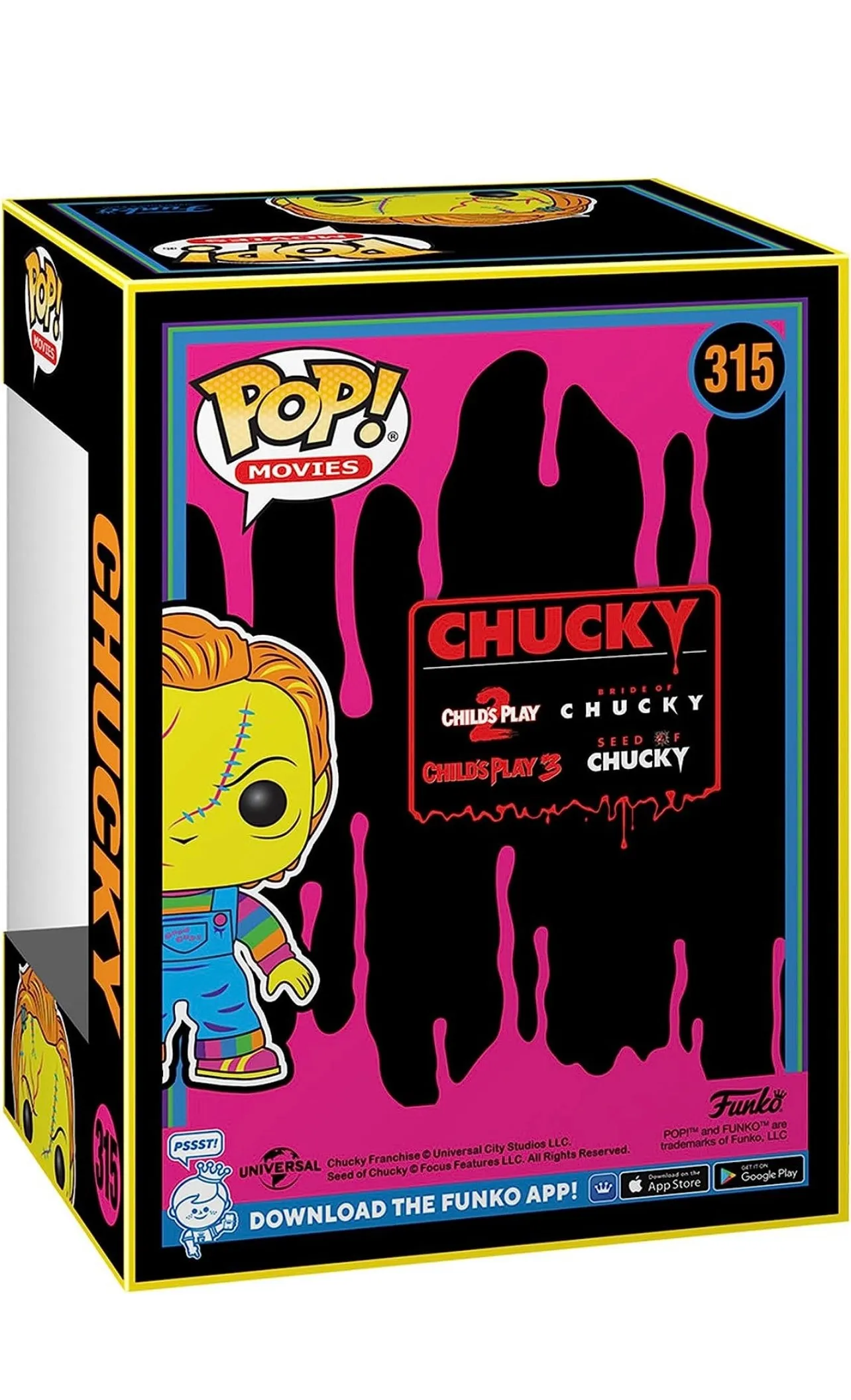 Child's Play Chucky Black Light Pop! Vinyl Figure #315