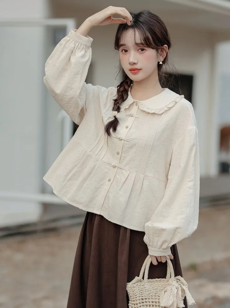 Collar China Blouse Doll Lace