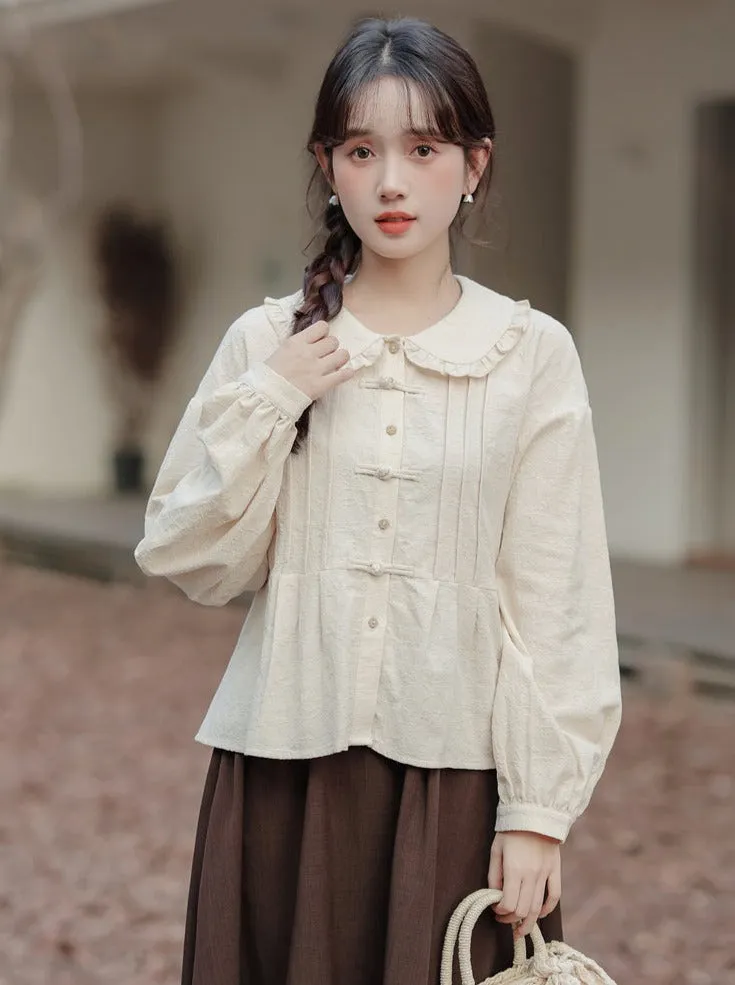 Collar China Blouse Doll Lace