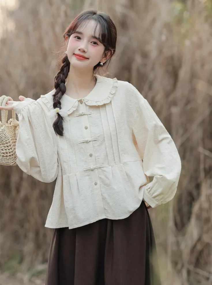 Collar China Blouse Doll Lace