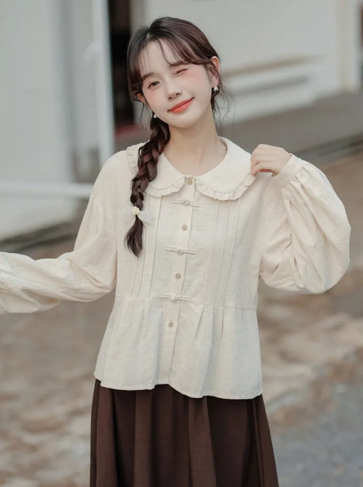 Collar China Blouse Doll Lace