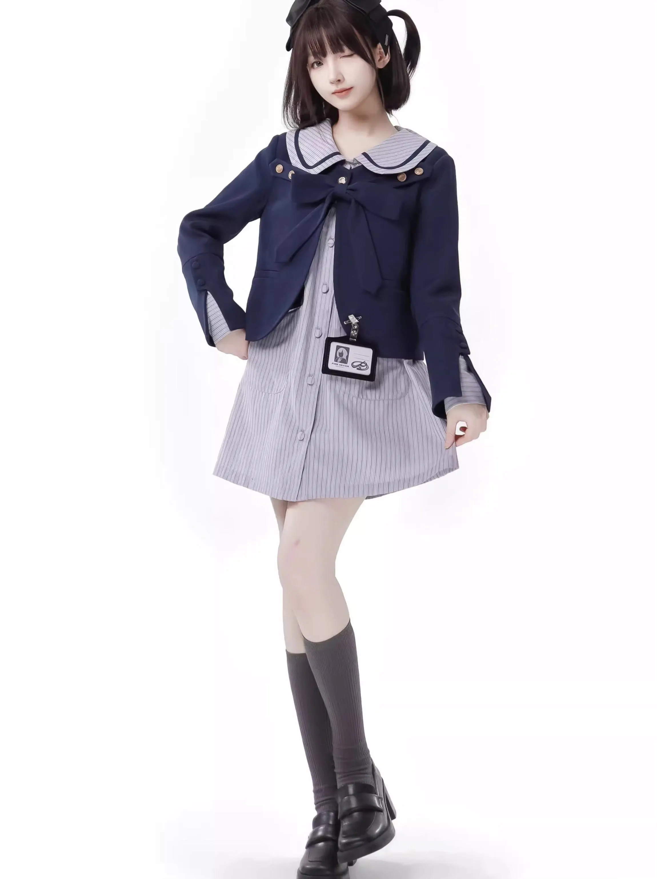 Collar College Shirt Doll Philosophy Poem Suit Cal Skirt