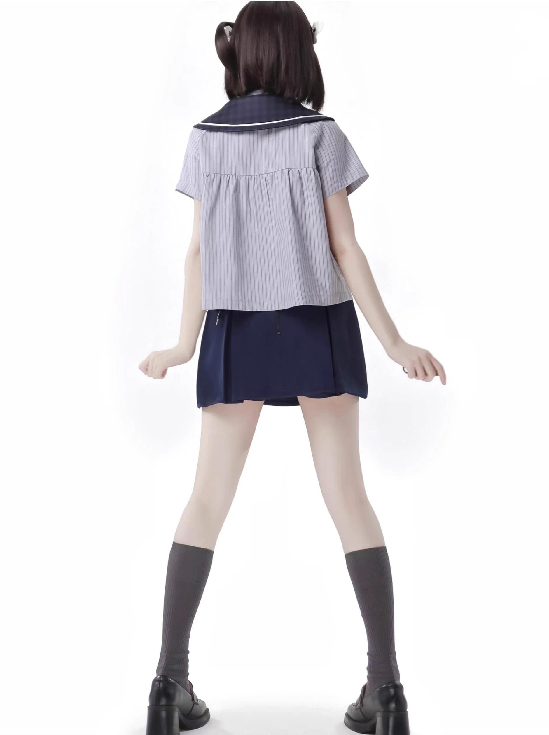 Collar College Shirt Doll Philosophy Poem Suit Cal Skirt