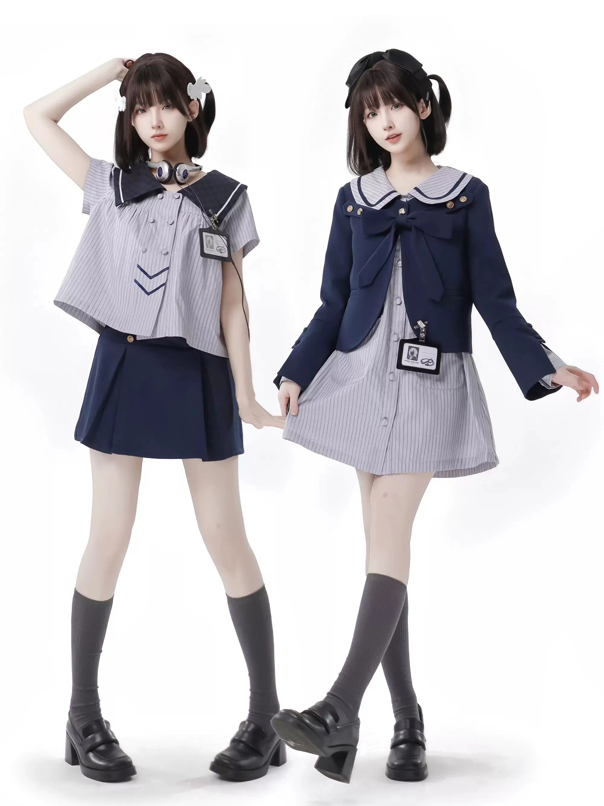 Collar College Shirt Doll Philosophy Poem Suit Cal Skirt