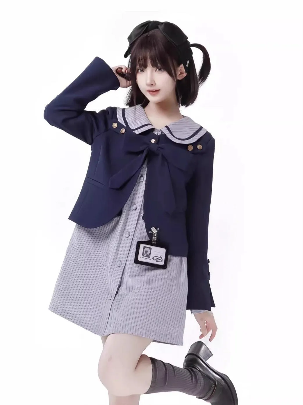 Collar College Shirt Doll Philosophy Poem Suit Cal Skirt