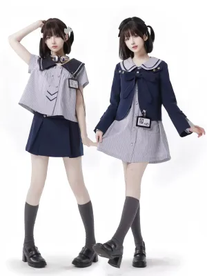 Collar College Shirt Doll Philosophy Poem Suit Cal Skirt