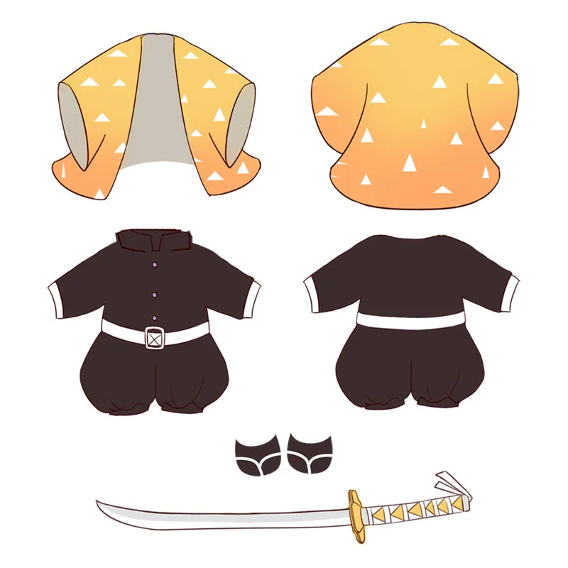 Demon Slayer / Kimetsu No Yaiba Zenitsu Agatsume Plush Dress up Doll (20 cm) Hyper detailed