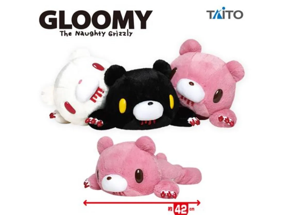 Gloomy Bear Plush Doll Laying Down GP #546 Black 42cm Mischief Bear Gloomy Slumped Plushy Japan