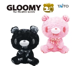 Gloomy Bear Striped Black Rose Fur 30cm Taito Japan