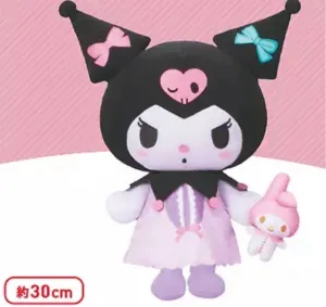 Kuromi Holding Mini My Melody Plush 30cm Sanrio Plush Japan
