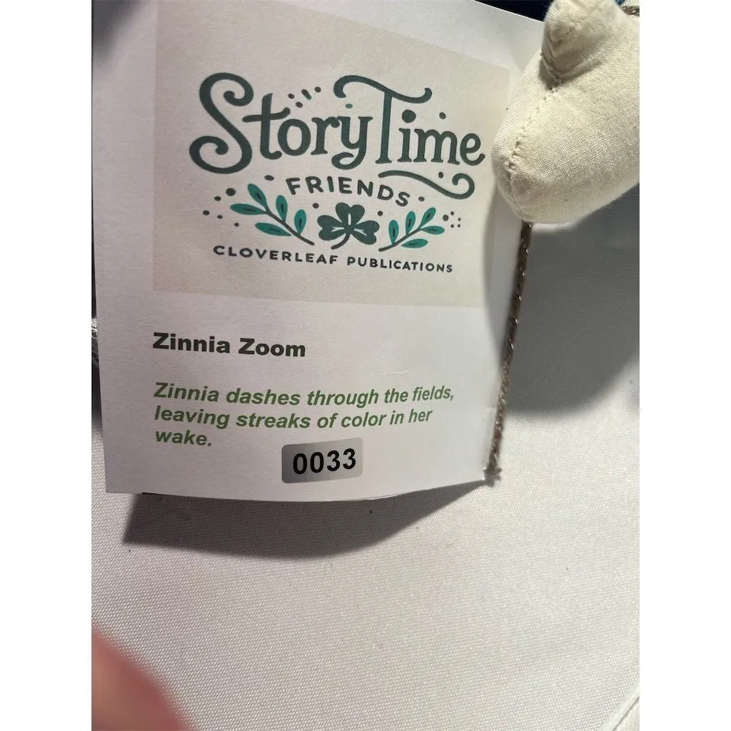 Lidia’s Dolls Zinnia Zoom Rag Doll w/Story Card - Story Time Friends