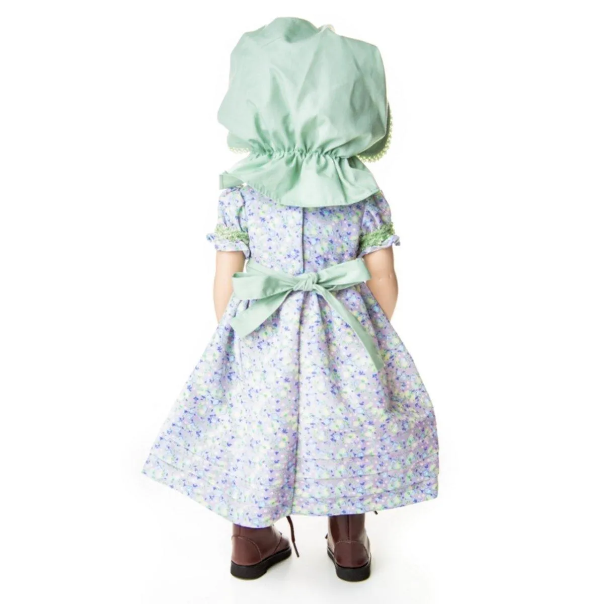 Little House On The Prairie 3 Piece Purple Summer Prairie Dress, Clothes for 18" Dolls