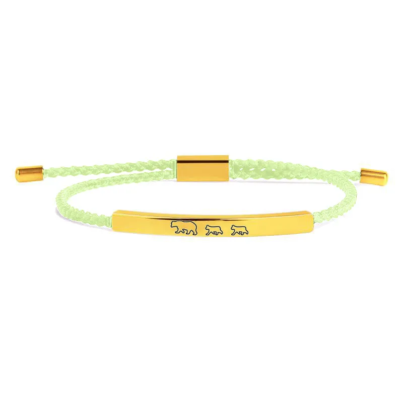 Mama Bear & Her Baby Bears Tube Bracelet