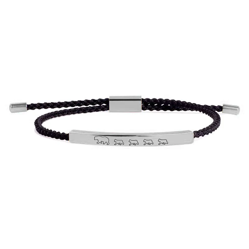 Mama Bear & Her Baby Bears Tube Bracelet