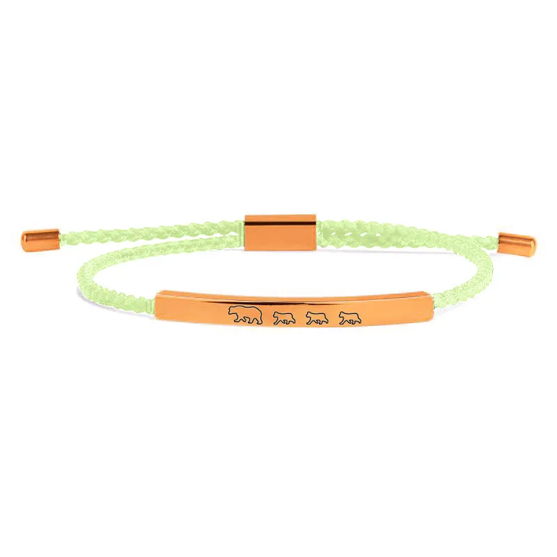 Mama Bear & Her Baby Bears Tube Bracelet