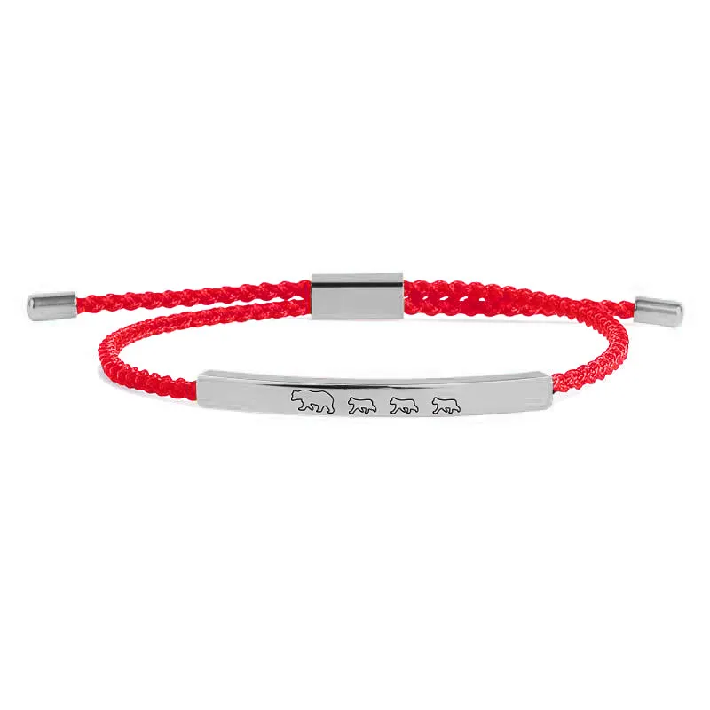 Mama Bear & Her Baby Bears Tube Bracelet