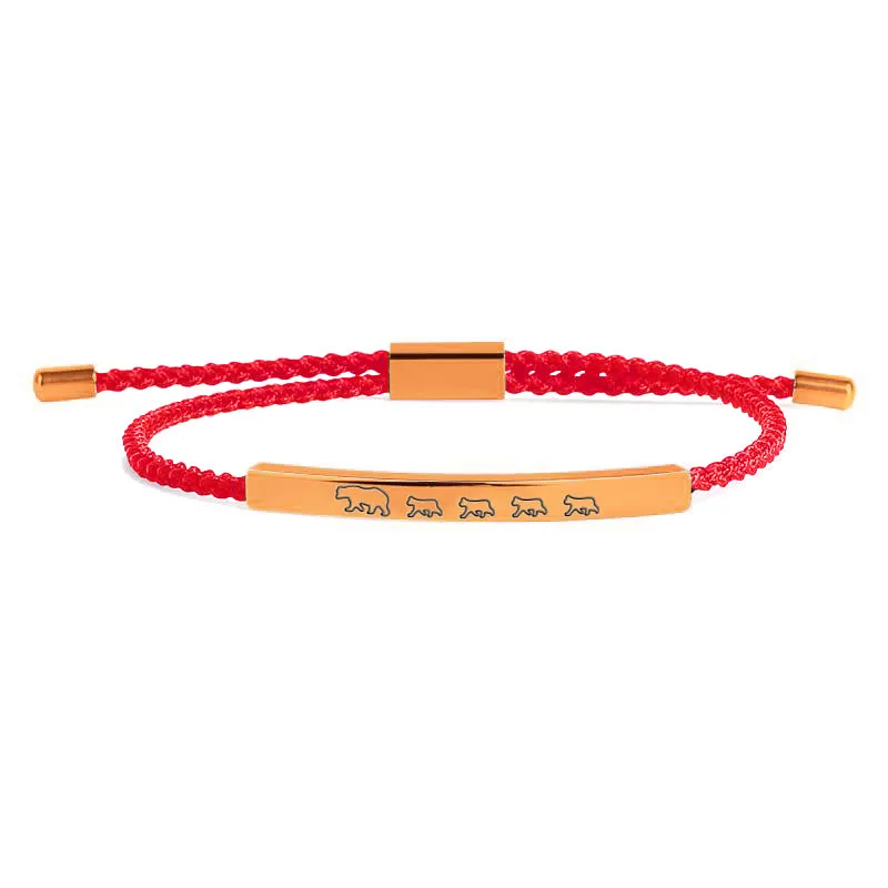 Mama Bear & Her Baby Bears Tube Bracelet