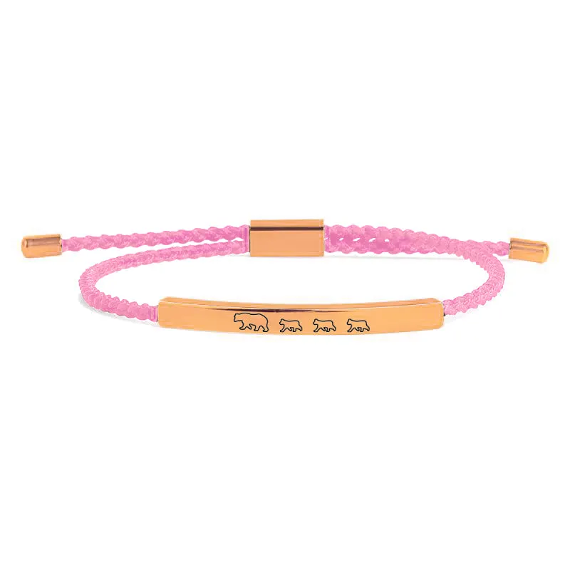 Mama Bear & Her Baby Bears Tube Bracelet