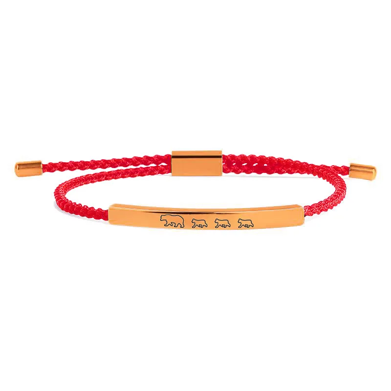 Mama Bear & Her Baby Bears Tube Bracelet