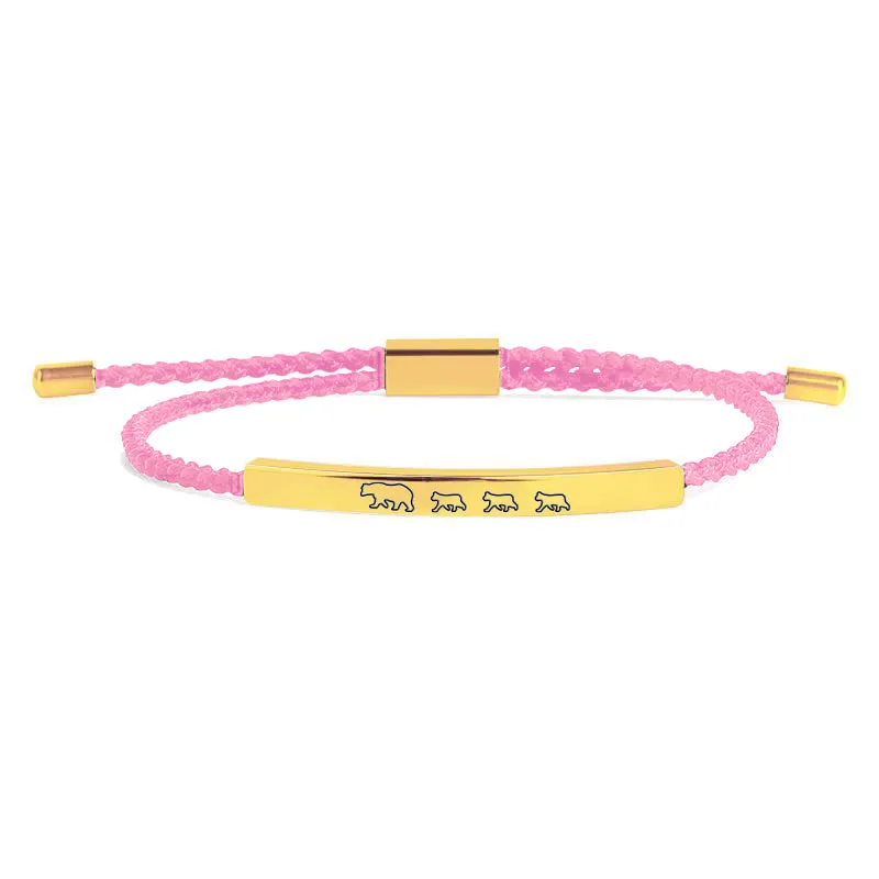 Mama Bear & Her Baby Bears Tube Bracelet