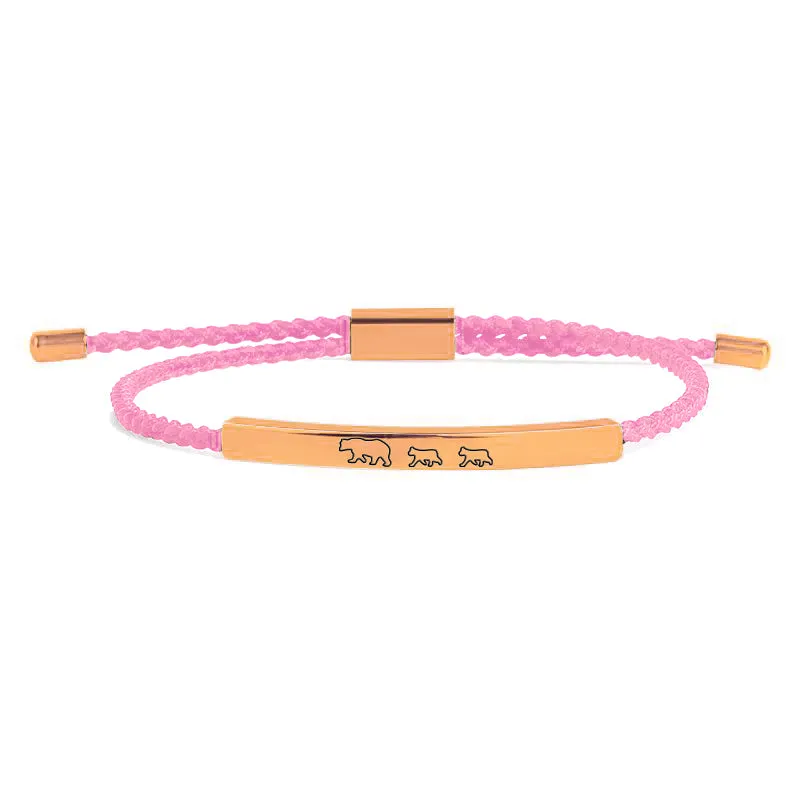 Mama Bear & Her Baby Bears Tube Bracelet