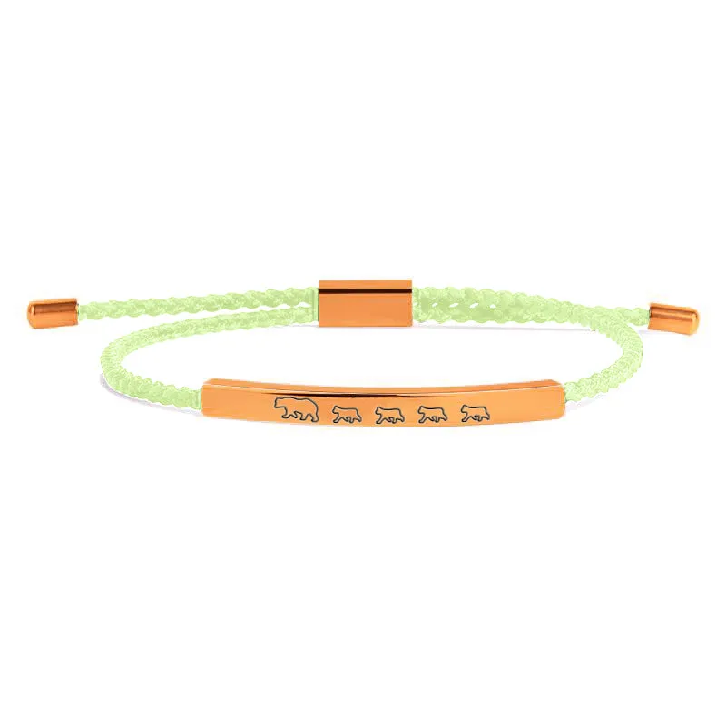 Mama Bear & Her Baby Bears Tube Bracelet