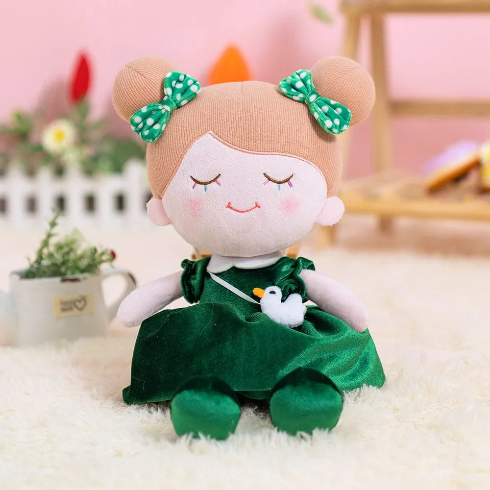 Personalized Dark Green Doll and Bag