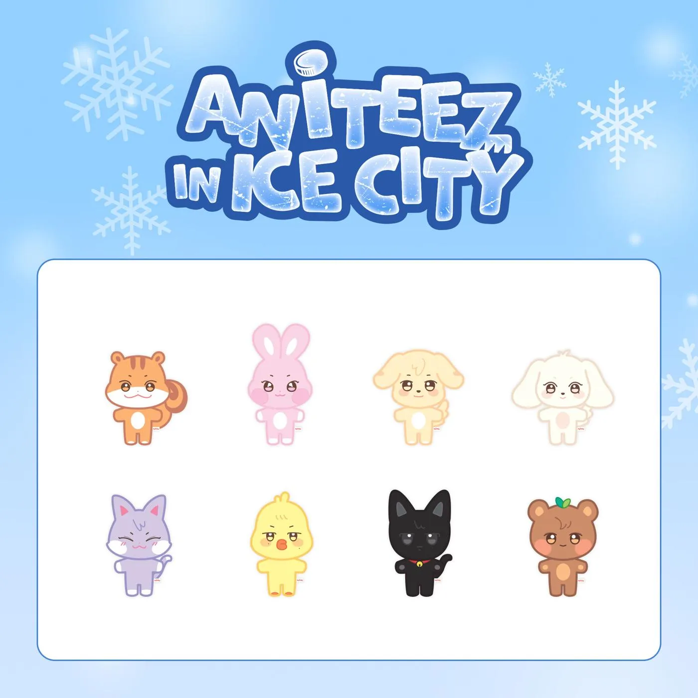 (PRE-ORDER) ATEEZ - [ANITEEZ IN ICE CITY]  2024 ANITEEZ POP-UP MD PLUSH DOLL
