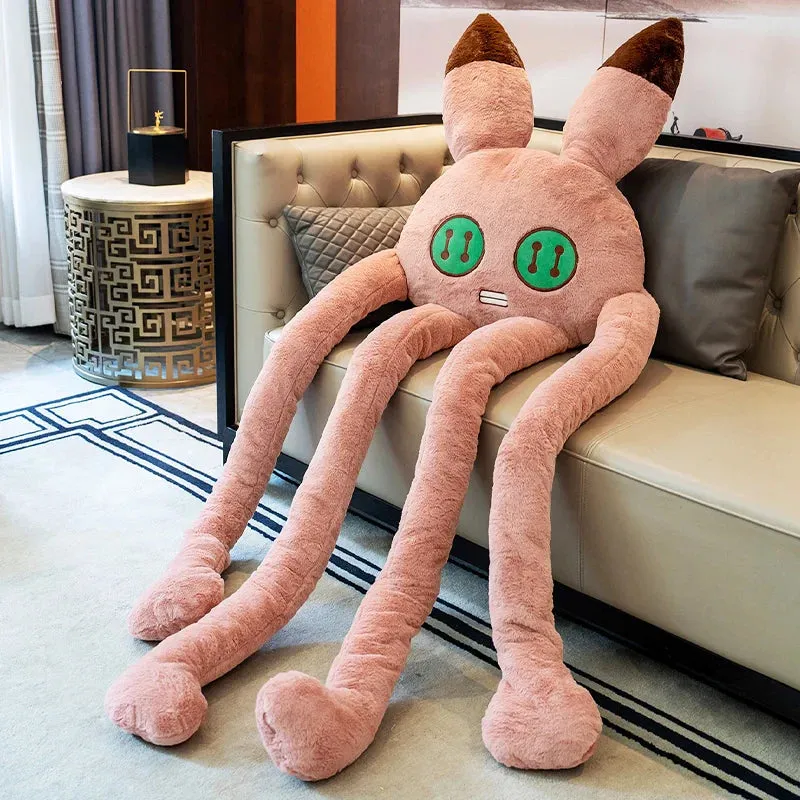 SINOTAO  -  Cute Long Legged Animal Pillow Black Cat Toy Pink Rabbit Throw Pillow Girl Sleeps Cushion Super Large Doll Huge Plush Toy
