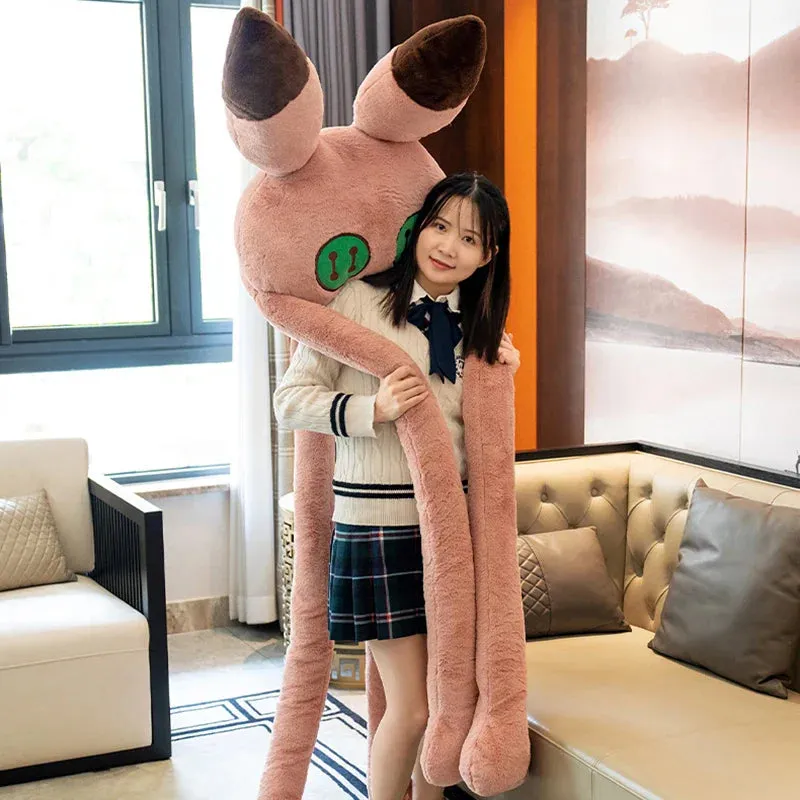 SINOTAO  -  Cute Long Legged Animal Pillow Black Cat Toy Pink Rabbit Throw Pillow Girl Sleeps Cushion Super Large Doll Huge Plush Toy
